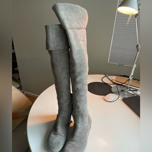 Tall Boots - grey suede